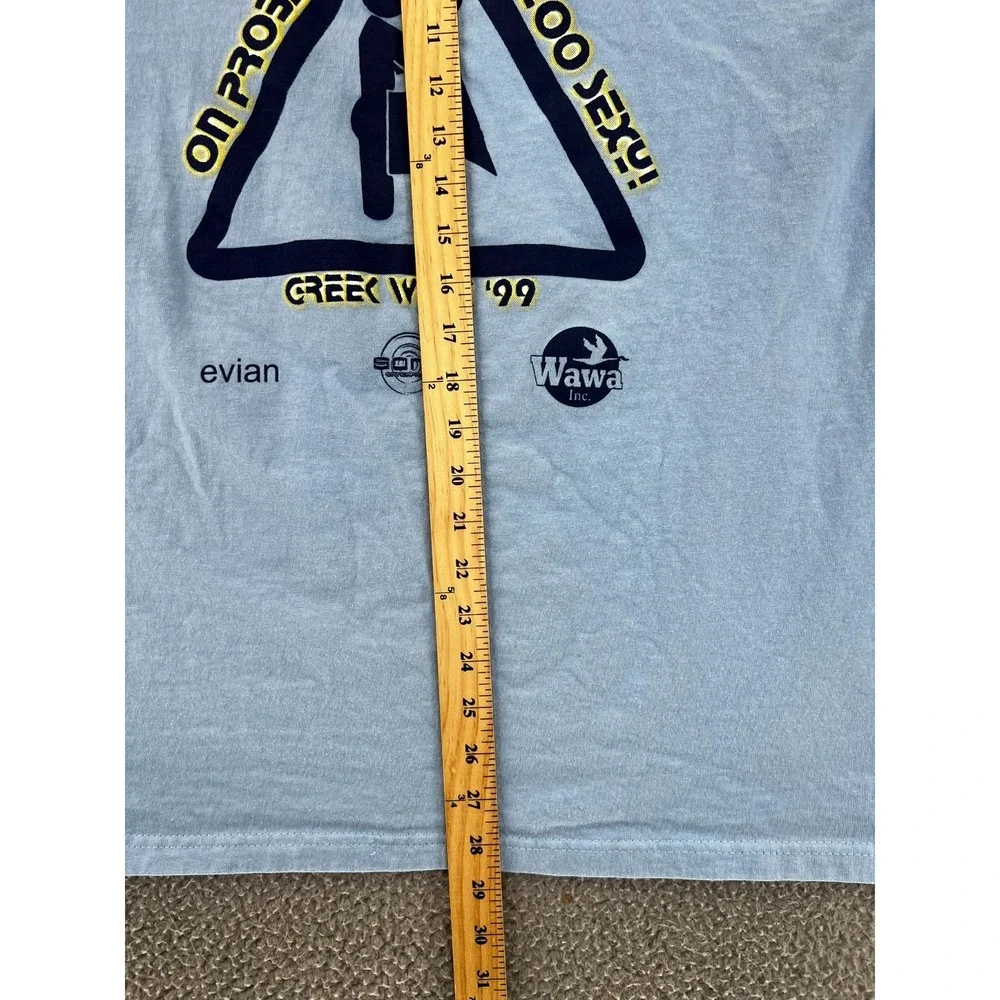 VTG Hanes Beefy Greek‎ Week 1999 Power of One T Shirt Adult Large Blue Y2k